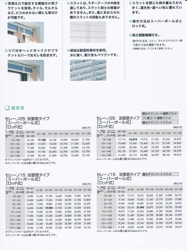 ニチベイ浴室窓タイプ